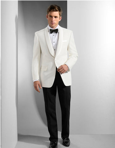 Mens Designer Traditional Shawl Dinner Jacket in Ivory - Men's Tuxedo USA