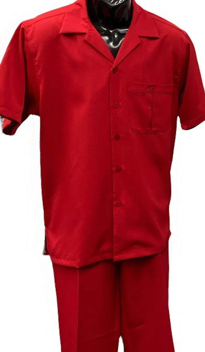 Dreams Mens Red Short Sleeve Walking Suit Daytona 256-08