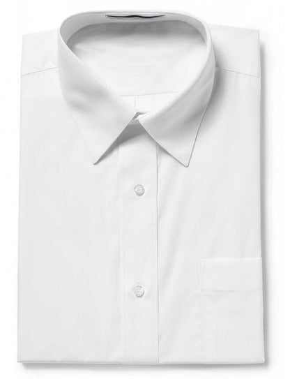 Men’s White Non-Iron Wrinkle-Free Button Down Dress Shirt