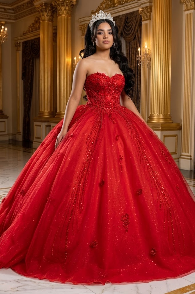 Beaded Corset Bodice & Glitter Tulle Skirt Strapless Sweetheart Birthday Dress By Layla K LK288