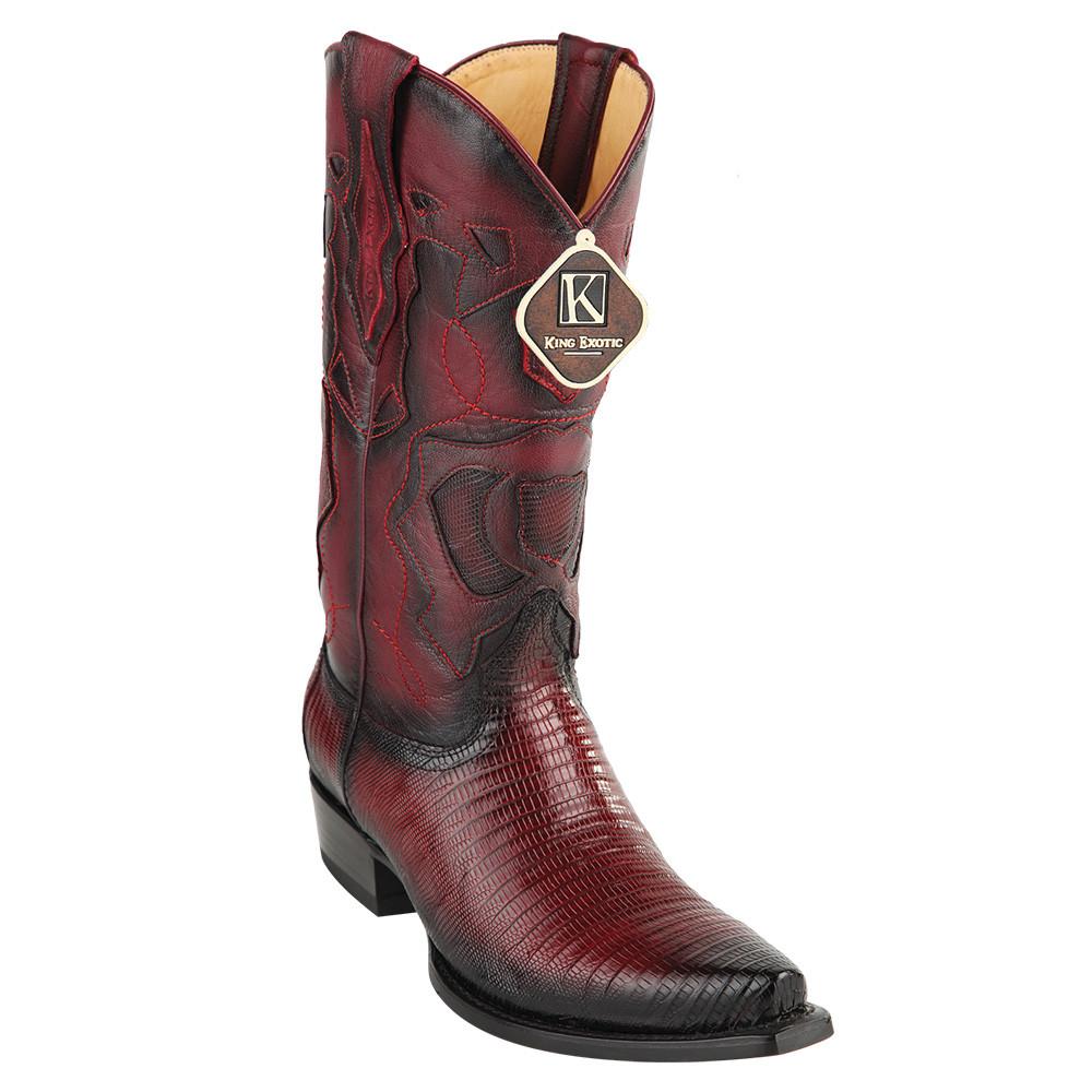 King Exotic Men's Lizard Snip Toe Western Boots