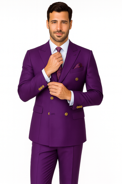 lilac gold button blazer dress 36 Mens Designer Modern Fit Double Breasted Wool Suit with Gold Buttons in  Purple