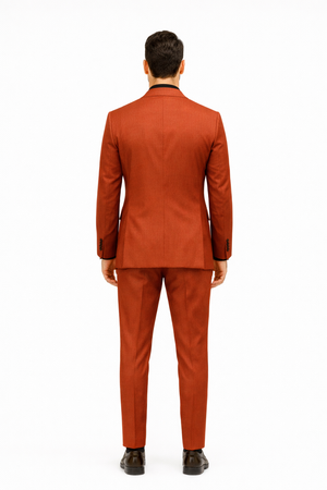 Elegant Red Three-Piece Suit  Groom & Party Formal Outfit