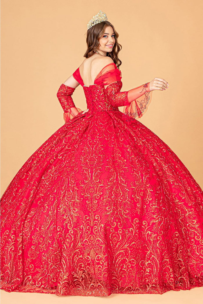 Red and Gold Quinceañera Ball Gown by Elizabeth KGL3073