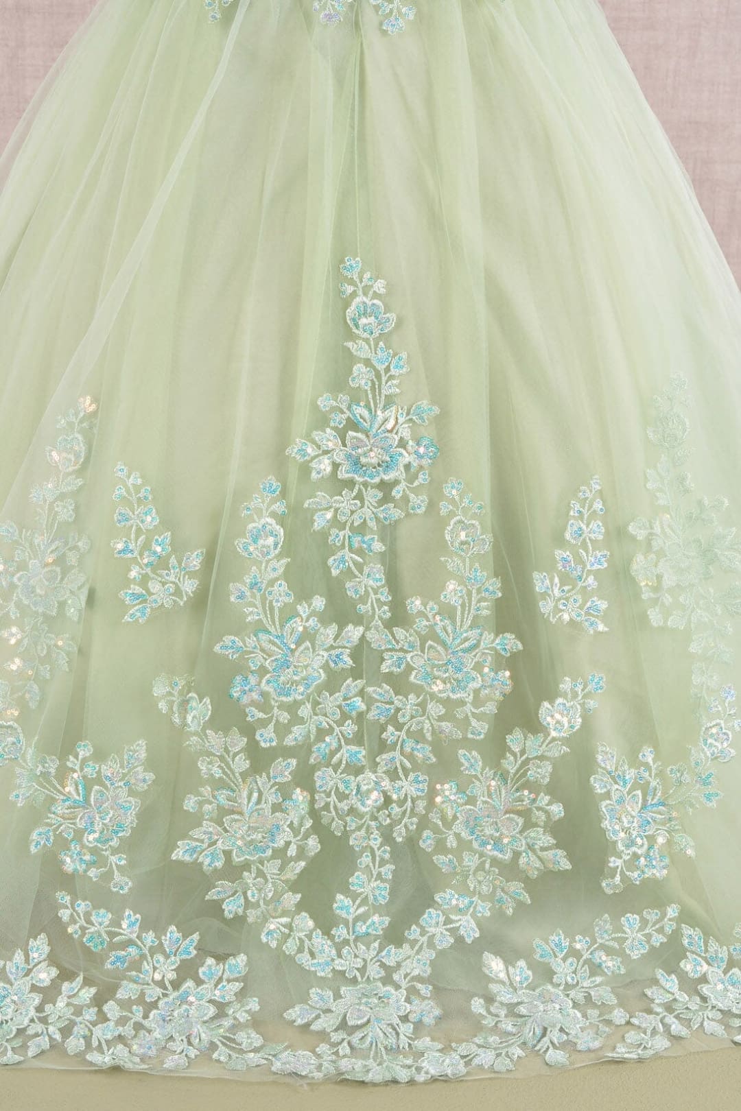 Embroidered Girls Cap Sleeve Gown by Elizabeth K GK108 - Girls Formal Dresses