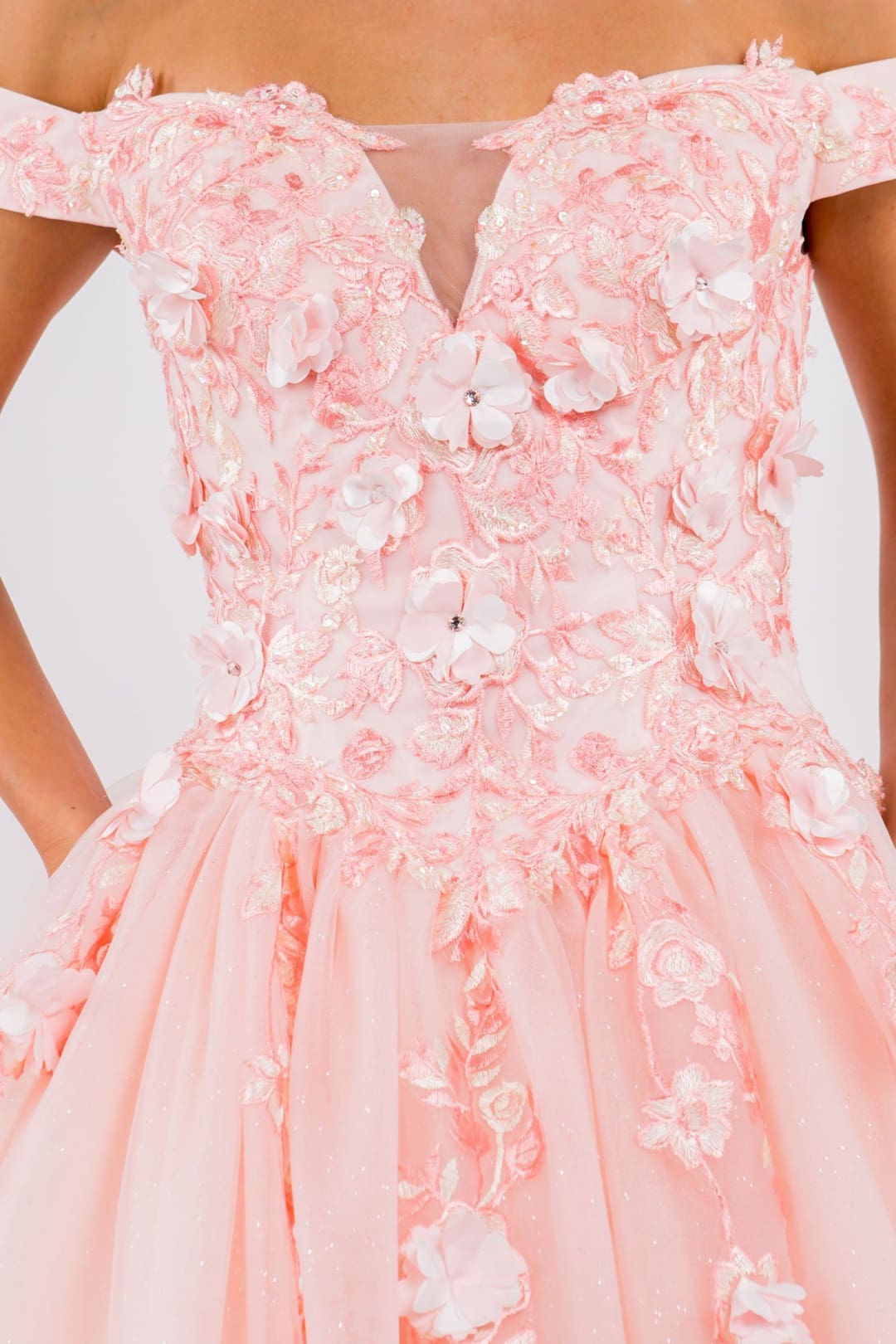 Embroidered Off Shoulder Ball Gown by Elizabeth K GL1958 - Quinceanera Dresses