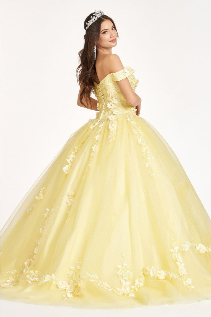Embroidered Off Shoulder Ball Gown by Elizabeth KGL1958