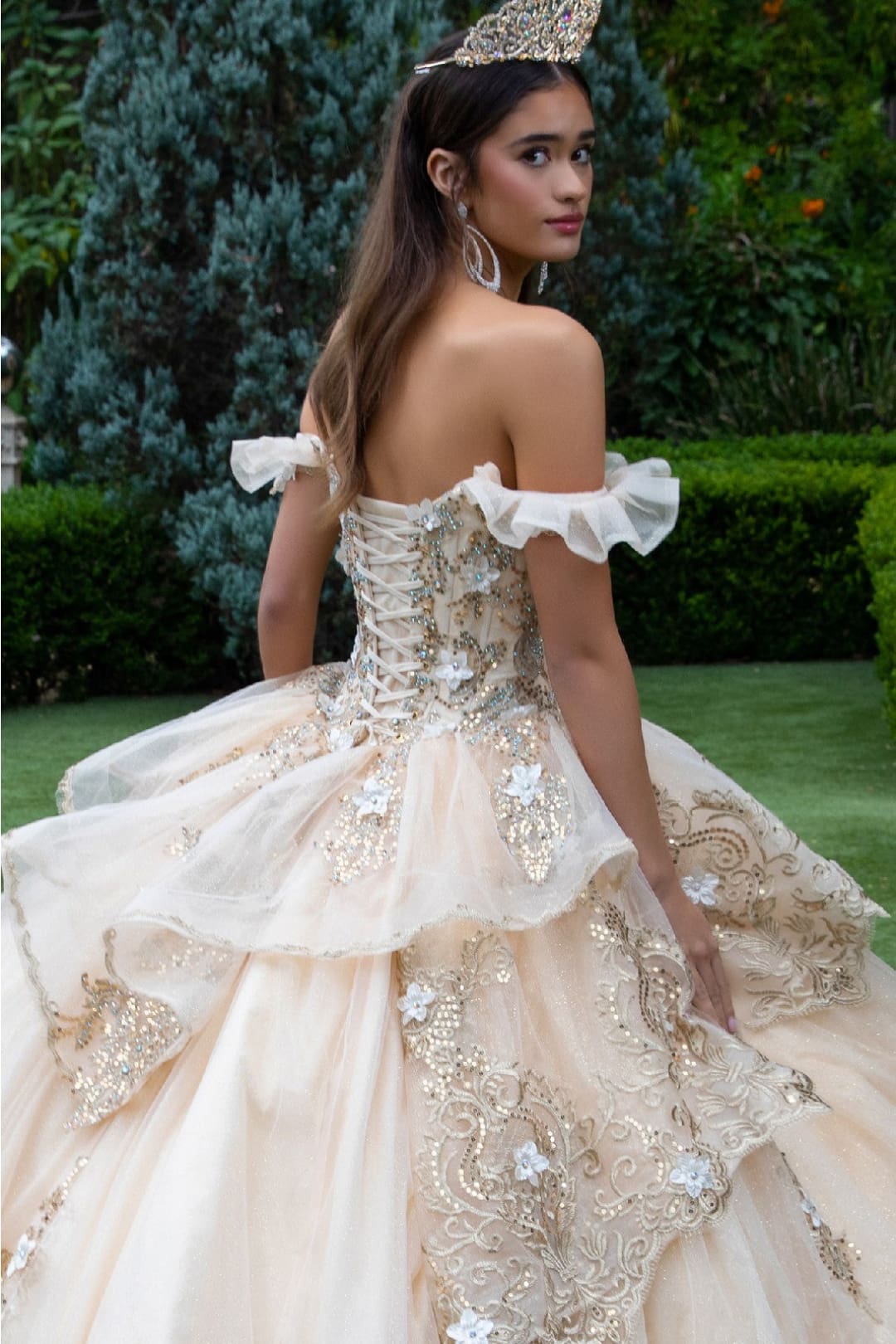 Embroidered Off Shoulder Ball Gown by GLS Gloria GL3528 - Quinceanera Dresses