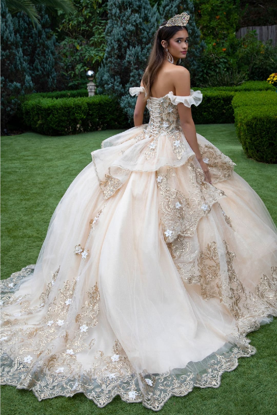 Embroidered Off Shoulder Ball Gown by GLS Gloria GL3528 - Quinceanera Dresses