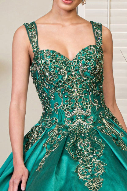 S Green and Gold Ball Gown by Elizabeth KGL1930