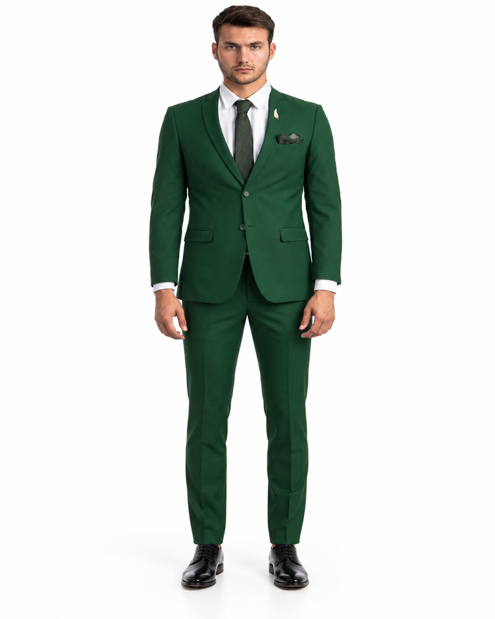 Emerald Green Suit - Slim Fit Wedding Suit For Groom and Groomsmen
