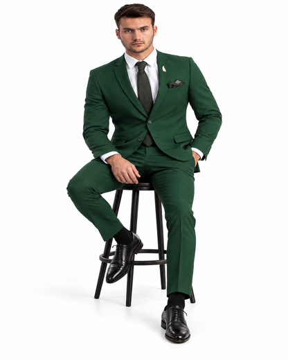 Emerald Green Suit - Slim Fit Wedding Suit For Groom and Groomsmen