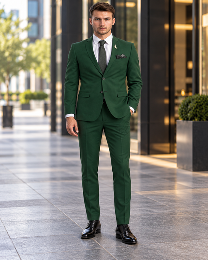 Emerald Green Suit - Slim Fit Wedding Suit For Groom and Groomsmen