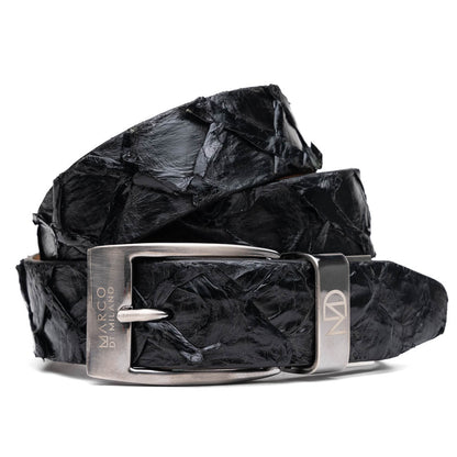 Marco Di Milano Olivieri Belt - Black Leather Dress Shoe