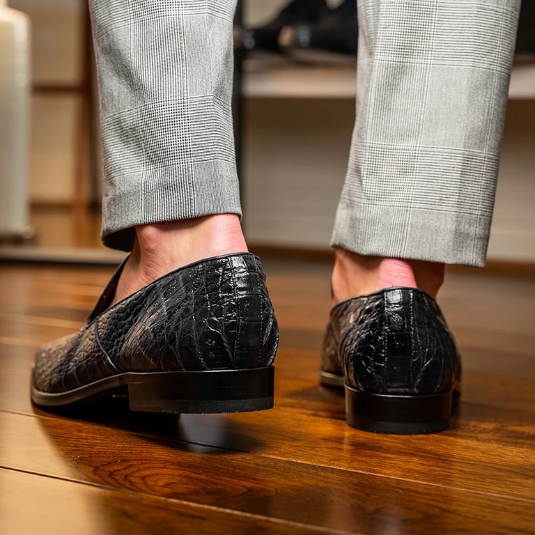 Marco Di Milano Trento Black Genuine Caiman Crocodile Slip-On - view 10