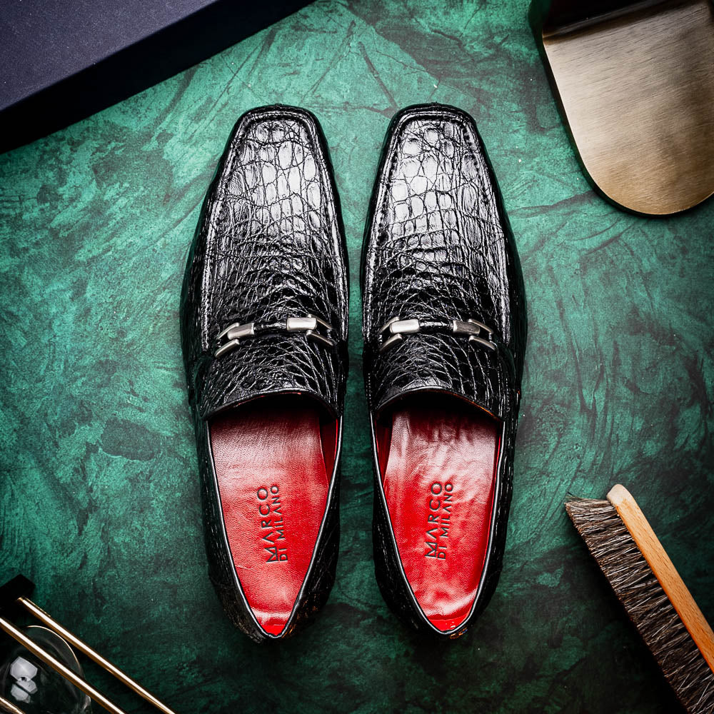 Marco_Di_Milano Fabro-Tin Black Leather Luxury Shoe