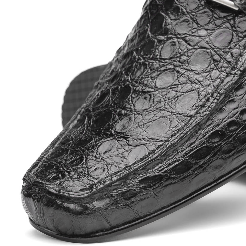 Marco Di Milano Fabro Gray Caiman Bit Loafers