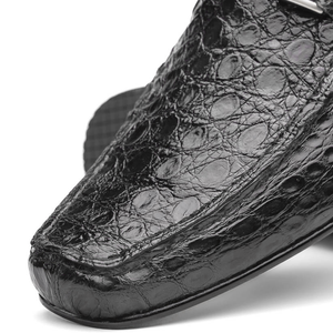 Marco Di Milano Fabro Gray Caiman Bit Loafers