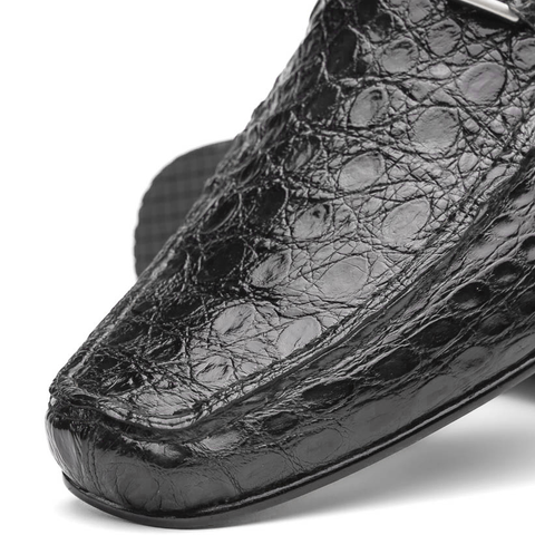 Marco Di Milano Fabro Gray Caiman Bit Loafers