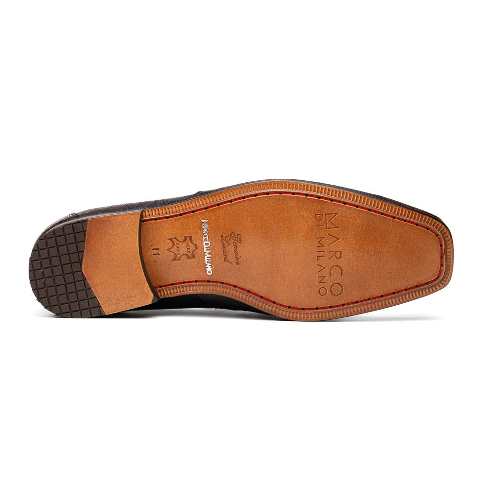 Marco Di Milano Fabro Brown Lizard Bit Loafers