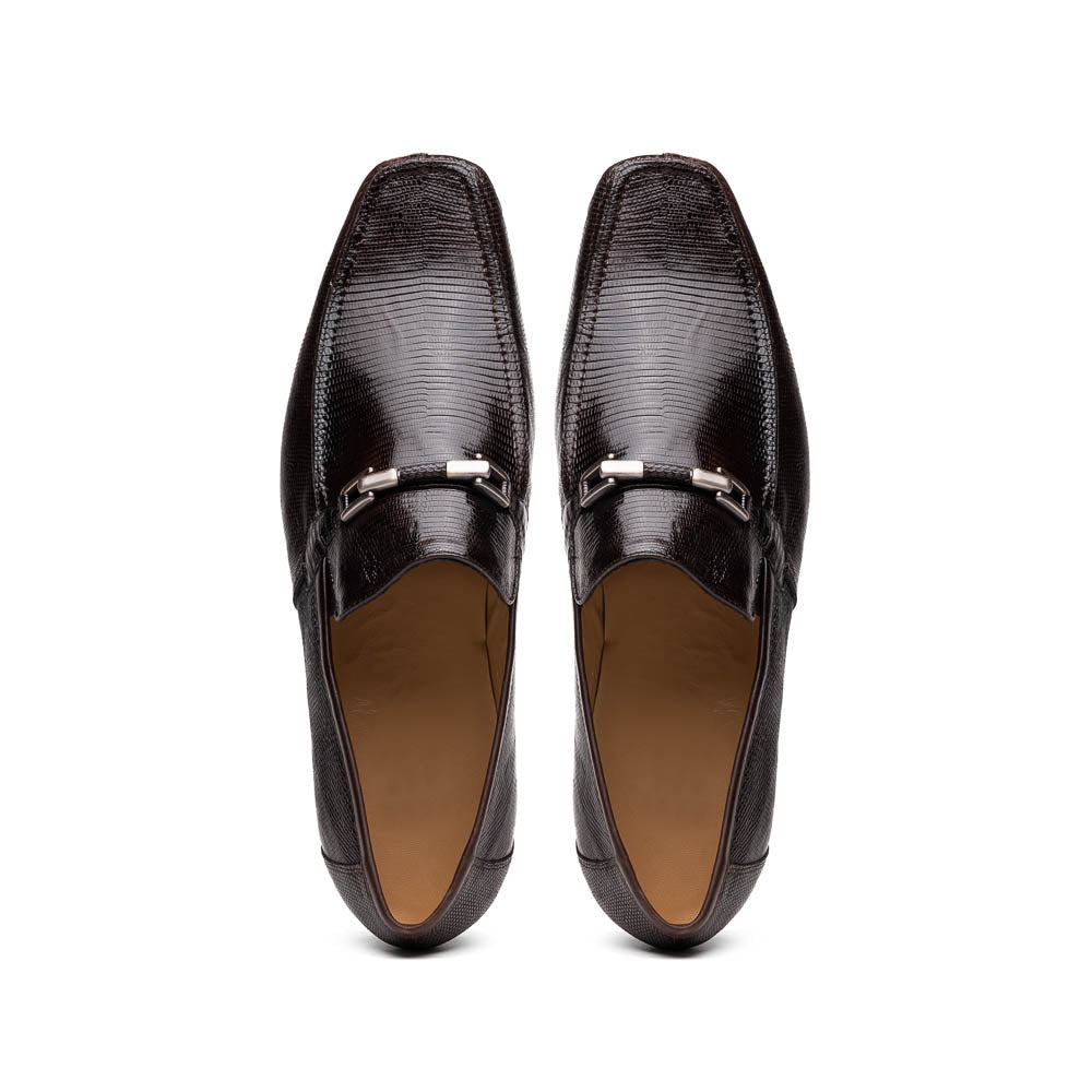 Marco Di Milano Fabro Brown Lizard Bit Loafers