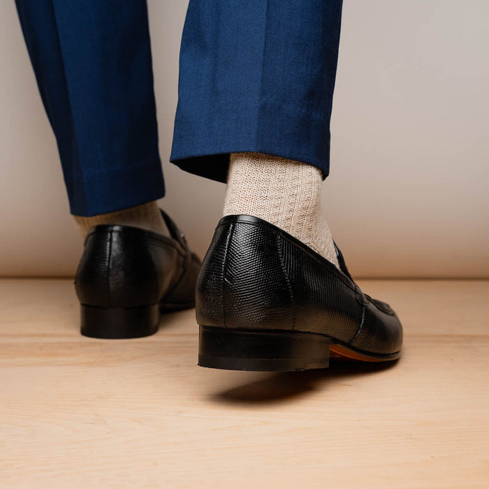 Marco Di Milano Fabro-Liz Black lizard bit loafer
