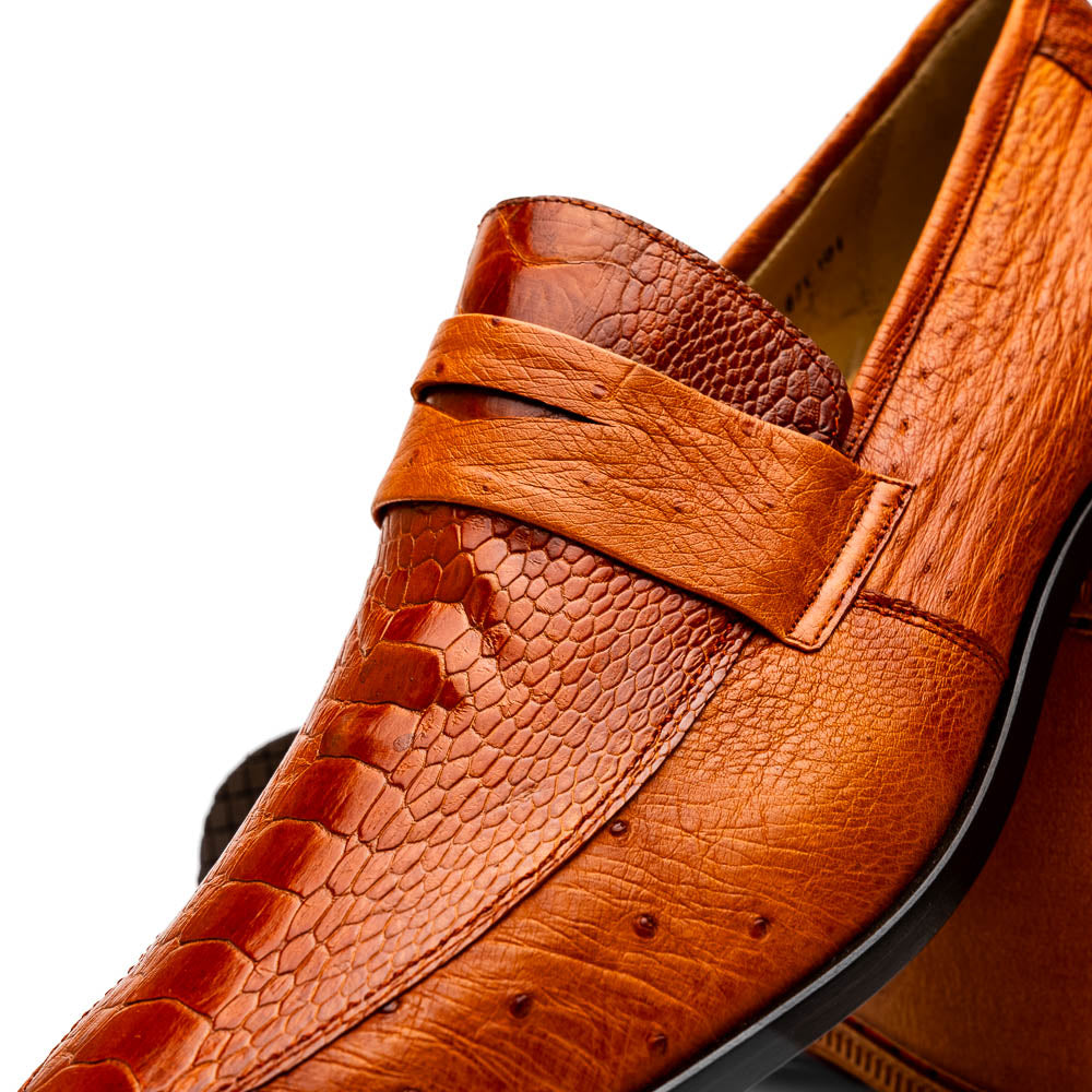 Marco Di Milano Fangio Cognac Ostrich Penny Loafer