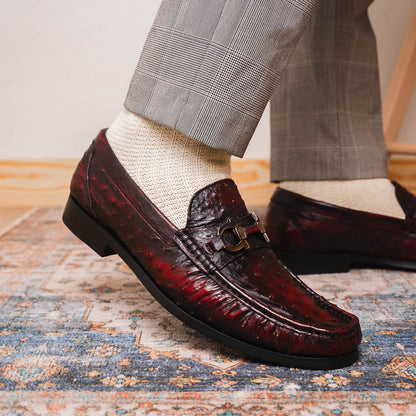 Marco Di Milano Ferrioni Black Cherry Leather Loafers