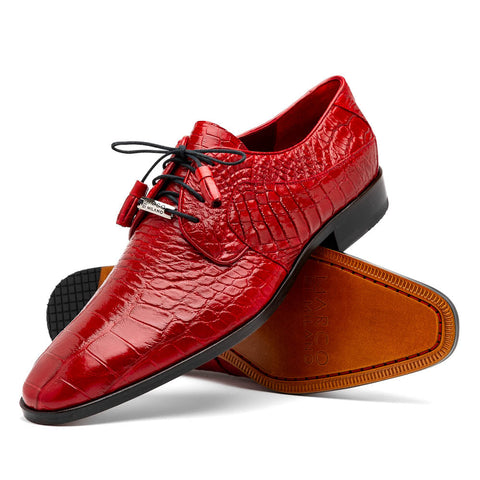 Marco Di Milano Fitipaldi Red Alligator Derby Shoe