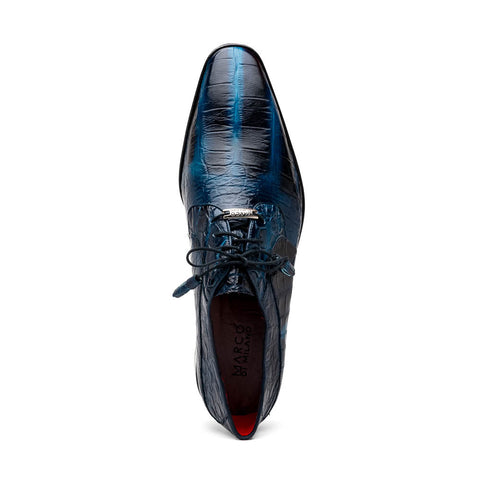Marco Di Milano Fitipaldi Rustic Blue Alligator Derby Shoe
