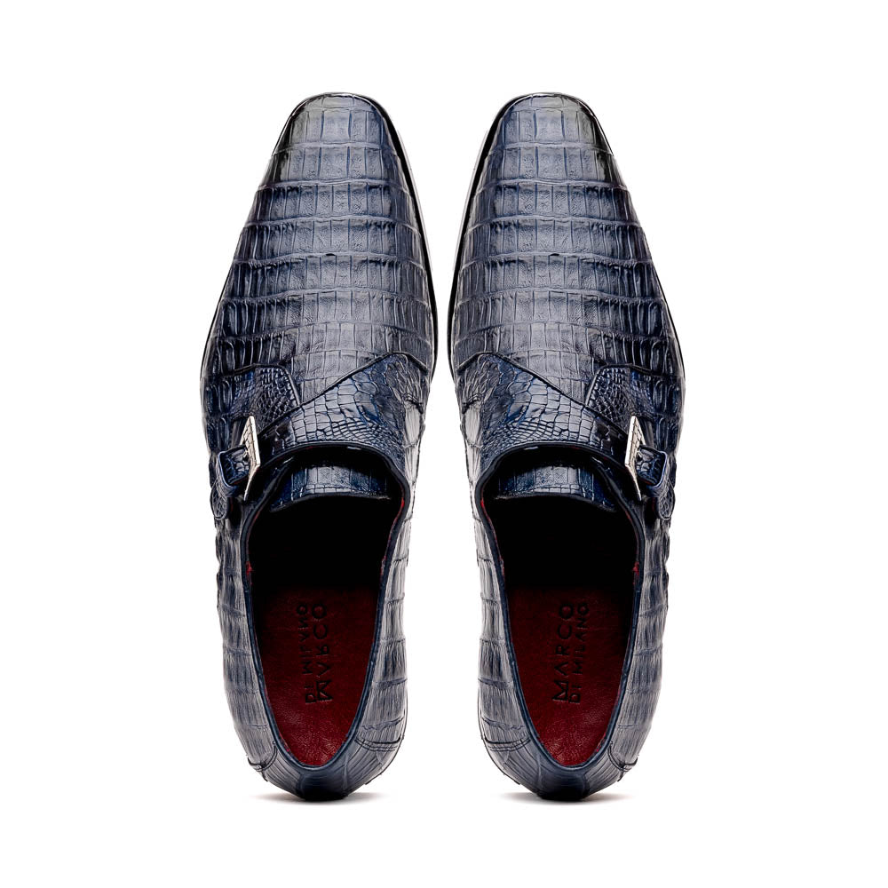 Marco Di Milano Rovigo: Stained Navy Leather Dress Shoe