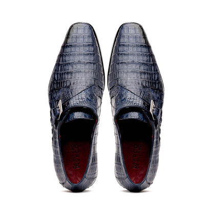 Marco Di Milano Rovigo: Stained Navy Leather Dress Shoe