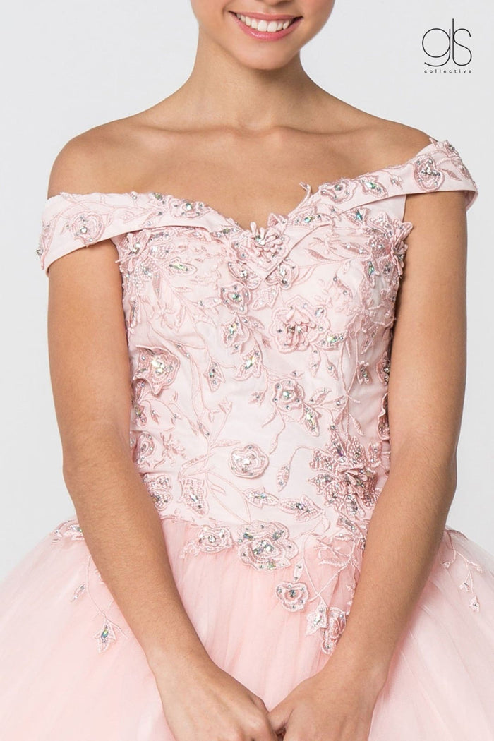 Blush Ball Gown Dress by Elizabeth K GL2802