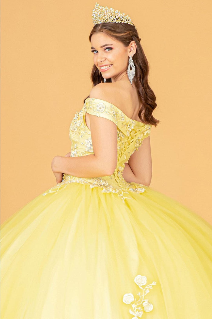 Floral Embroidered Ball Gown by Elizabeth K GL2802