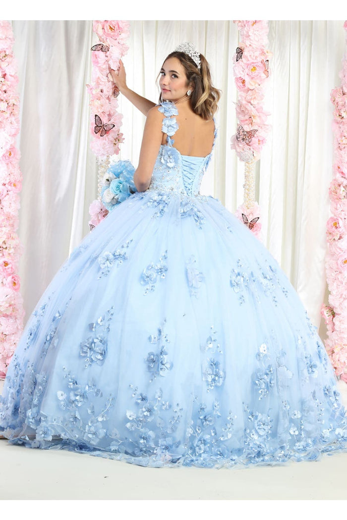 Layla K LK157 Sleeveless Floral Embroidered Quinceañera Ball Gown