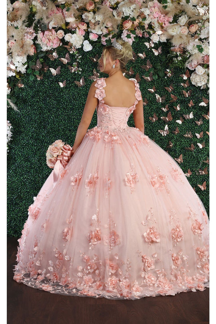 Layla K LK157 Sleeveless Floral Embroidered Quinceañera Ball Gown