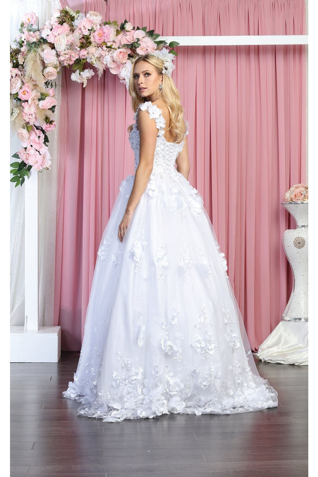 Layla K LK157 Sleeveless Floral Embroidered Quinceañera Ball Gown