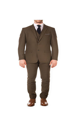 Men'S Slim Fit Suit - Fitted Suit - Skinny Suit Cognac Modern Patterned Lining Peak Blinder Custom Vested Suit