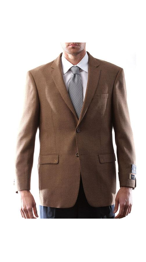 Brand: Caravelli Collezione Suit - Caravelli Suit - Caravelli Italy Moda Italia Style Light Brown Men'S 2 Button Cashmere Sport Coat