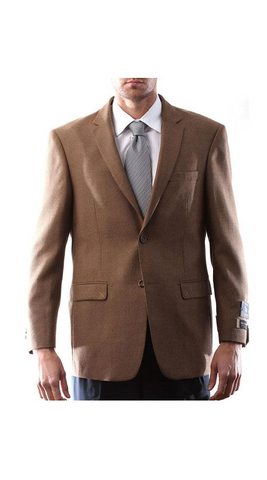 Brand: Caravelli Collezione Suit - Caravelli Suit - Caravelli Italy Moda Italia Style Light Brown Men'S 2 Button Cashmere Sport Coat