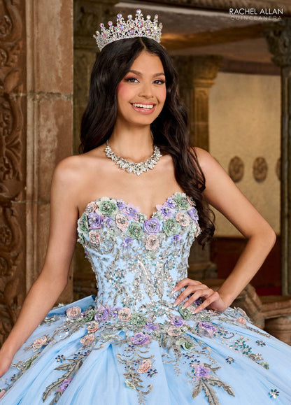 Rachel Allan RQ3126 Fringe Cap Sleeve Quinceanera Dress