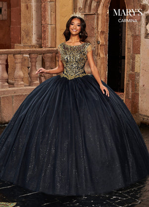 Mary's Bridal MQ1085 Fringe Sleeve Quinceanera Dress