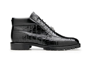 Belvedere Gallardo Black Alligator Luxury Dress Shoe