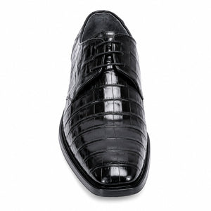 Los Altos Black Genuine All-Over Crocodile Shoe ~ World Best Alligator ~ Gator Skin Belly Shoe