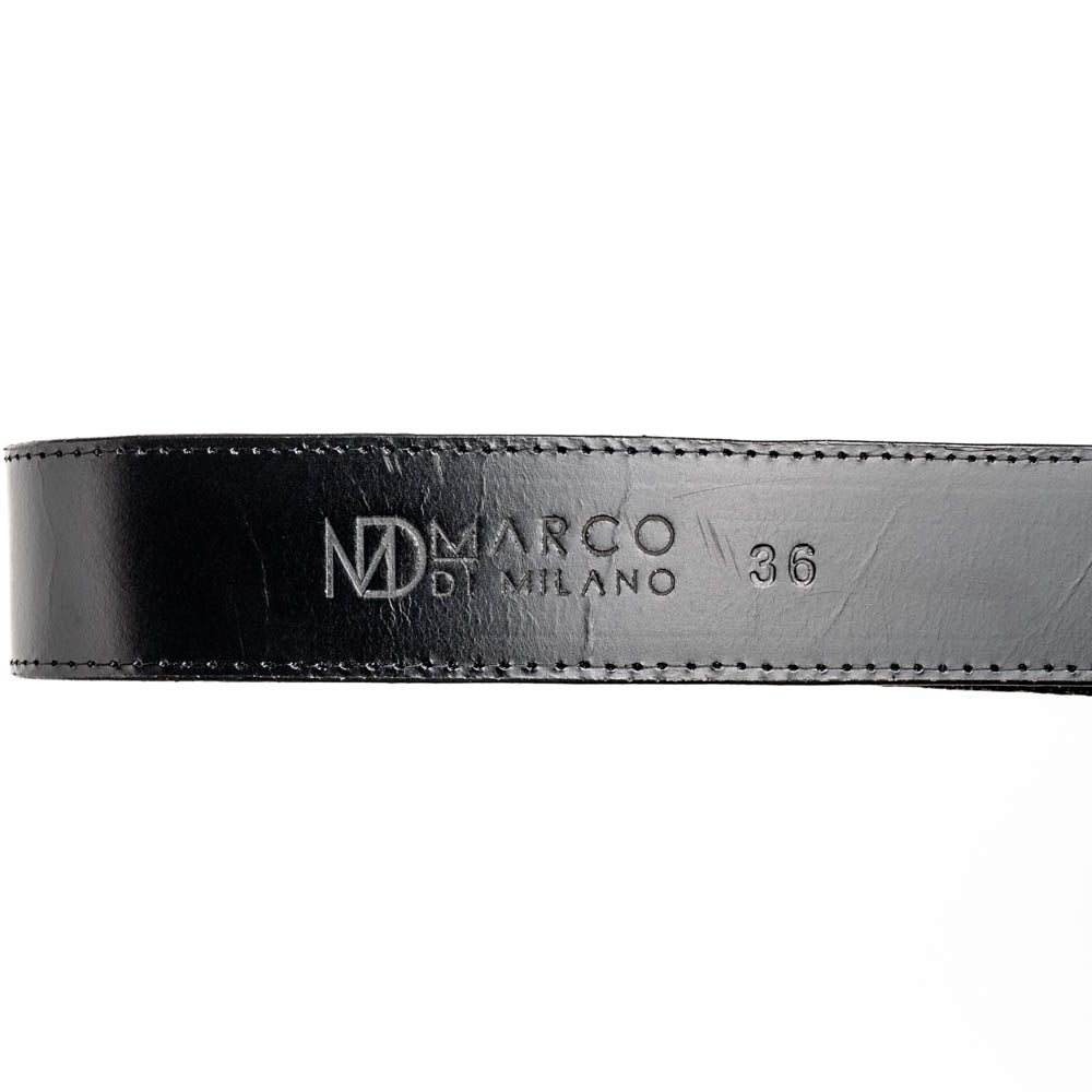 Marco Di Milano Georgia Belt Black Leather Luxury Shoe
