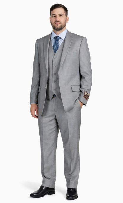 Giorgio Fiorelli Grey Two-Button Suit  Vest