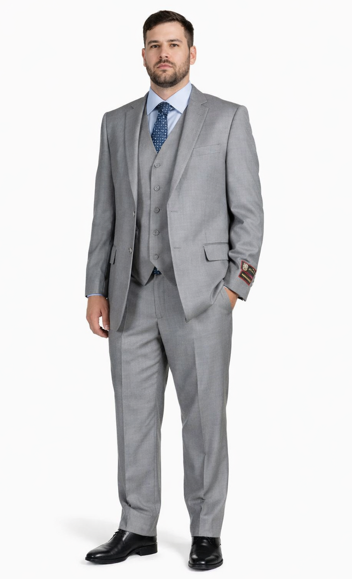 Giorgio Fiorelli Grey Two-Button Suit  Vest
