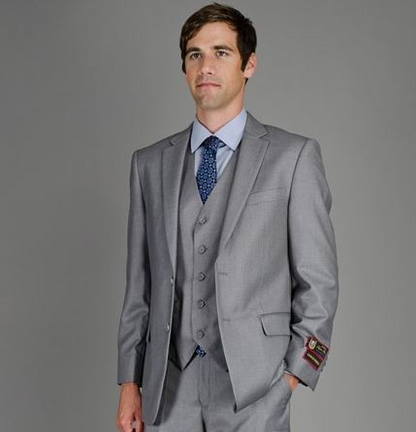 Giorgio Fiorelli Grey Two-Button Suit  Vest