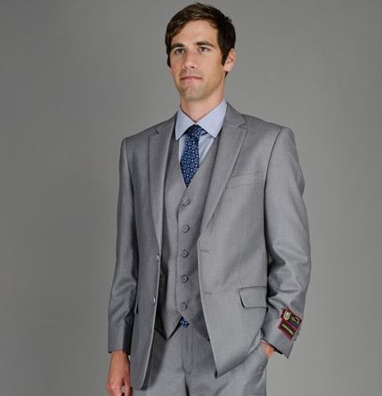 Giorgio Fiorelli Grey Two-Button Suit  Vest