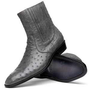 Marco Di Milano Giorgio Serpentine Gray Leather Luxury Shoe